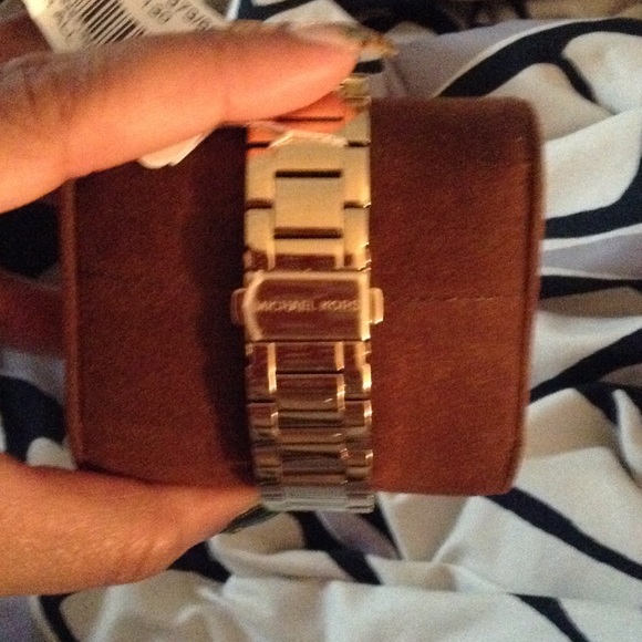 Gold and rhinestone Michael Kors watch