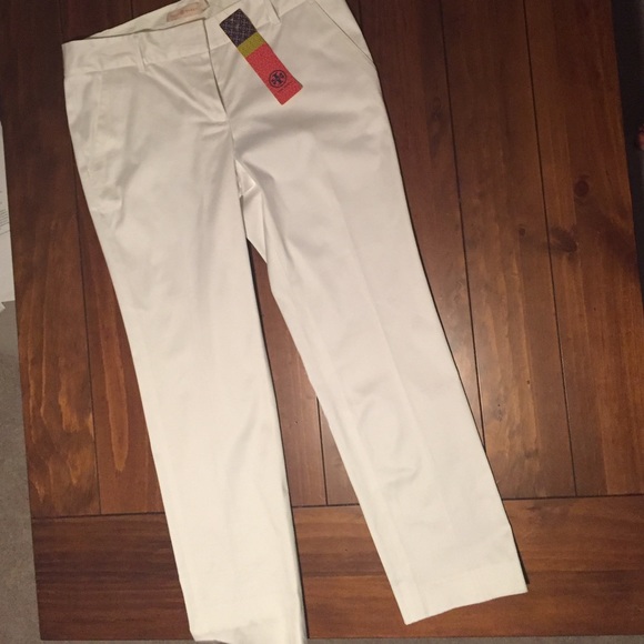 tory burch white pants