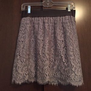 Gray lace skirt