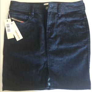 SOLD*****NWT Diesel mini skirt in dark indigo
