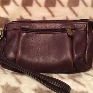 Le Donne awesome dark brown wristlet.