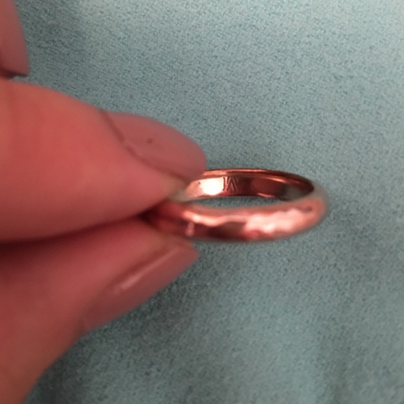 SOLD🍾Monica Vinader rose gold hammered ring