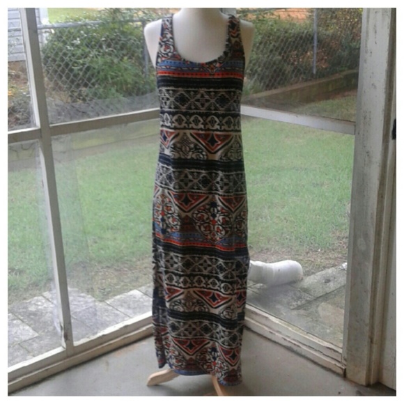 Tribal Print Maxi Dress