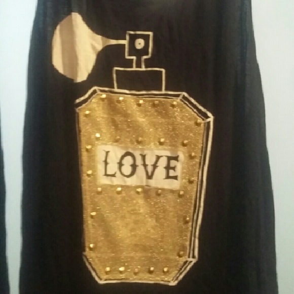 Black glamour tank top