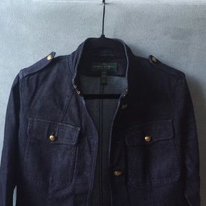 Ralph Lauren Mandarin collar jean jacket