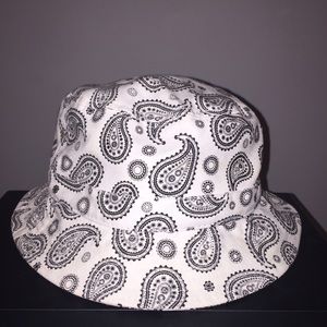 White Bandanna Bucket Hat