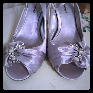 Silver formal heels