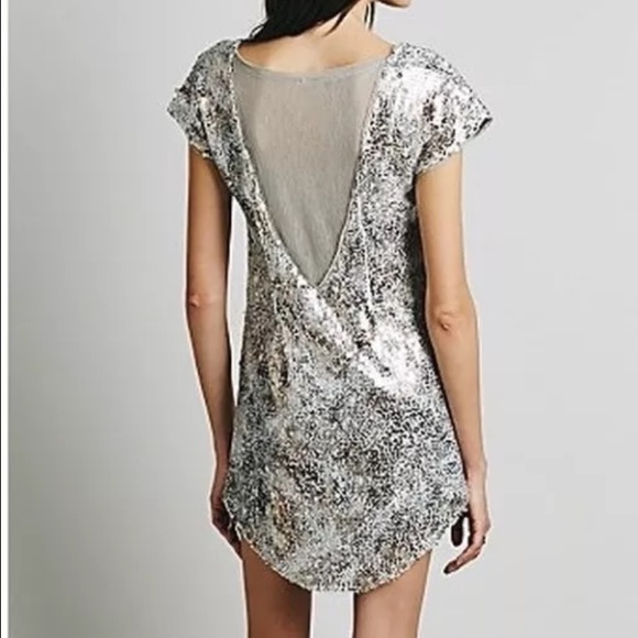 Free People Dresses - free people metallic dress boho shattered glass M Free People Dresses - free people metallic dress boho shattered glass M
