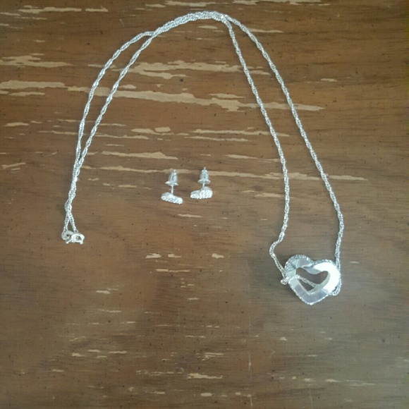 Silver Necklace with Earrings