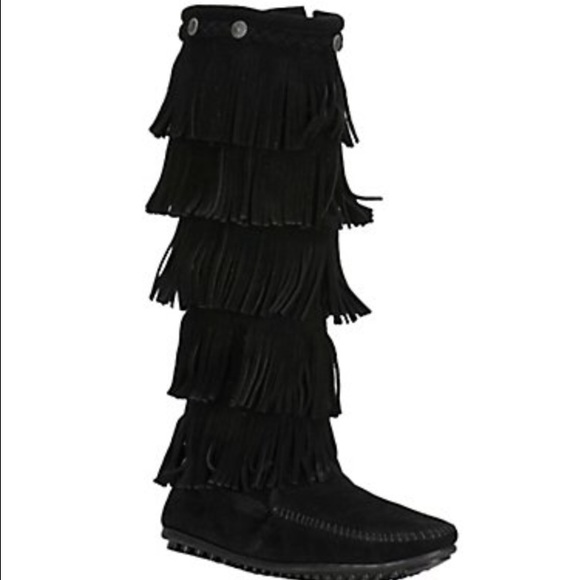 Minnetonka Tall Fringe Boots