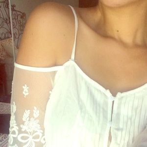 White off the shoulder top