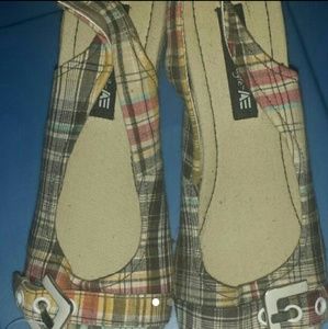 Plaid American Eagle wedges