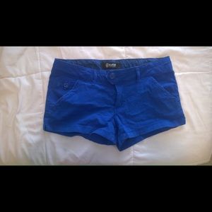 blue shorts