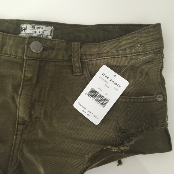 Free people army shorts. New with tag - Picture 4 of 4