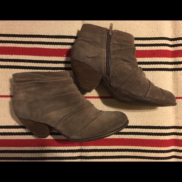miss sixty suede ankle bootie in taupe