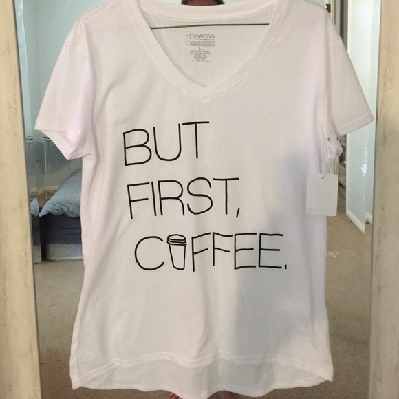 V neck white T-shirt