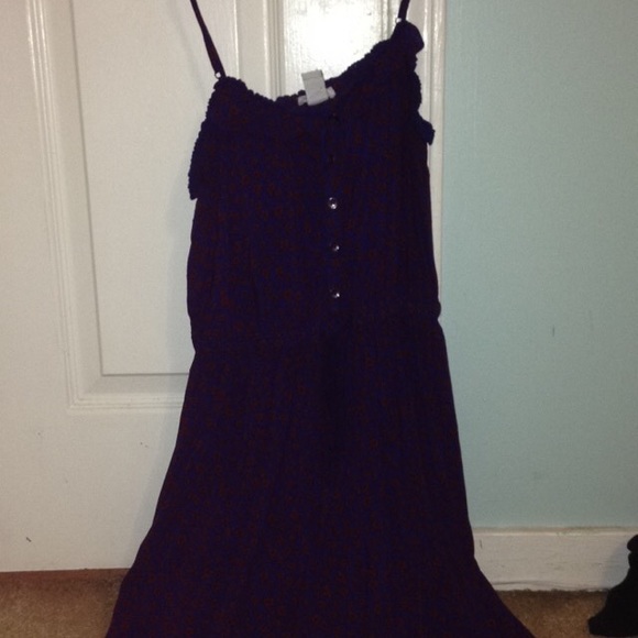 Blue/purple and red/pink spaghetti strap dress