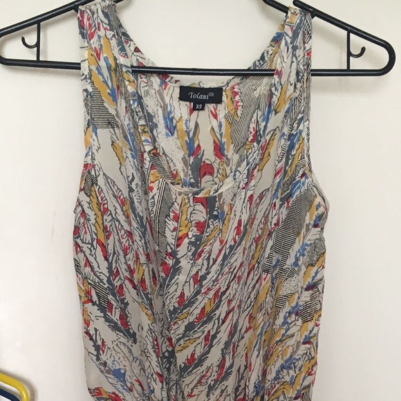 Tolani High-Low Silk Dress