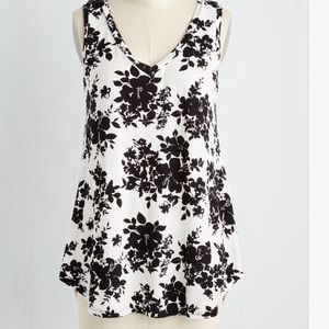 Modcloth Infinite Options Top in Monochrome Floral