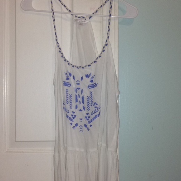 White shirt/very short dress