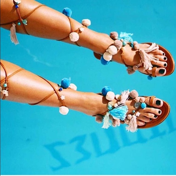 alameda turquesa Charm Gladiator sandals