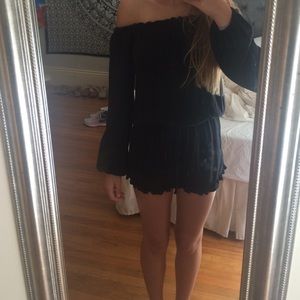 NWT black brandy Melville off the shoulder romper