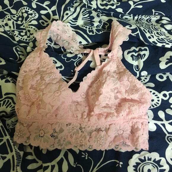 Pink aerie lace bralette