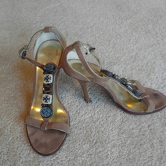 Michael ankle strap suede sandals