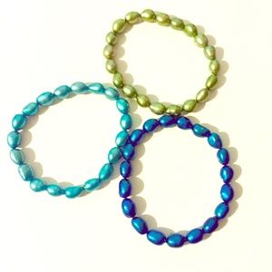 Colorful Pearl Bracelet Set