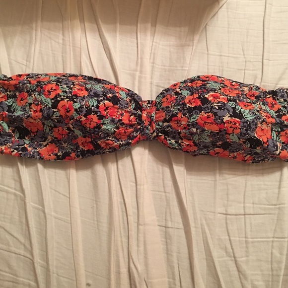 BCBG floral bathing suit top