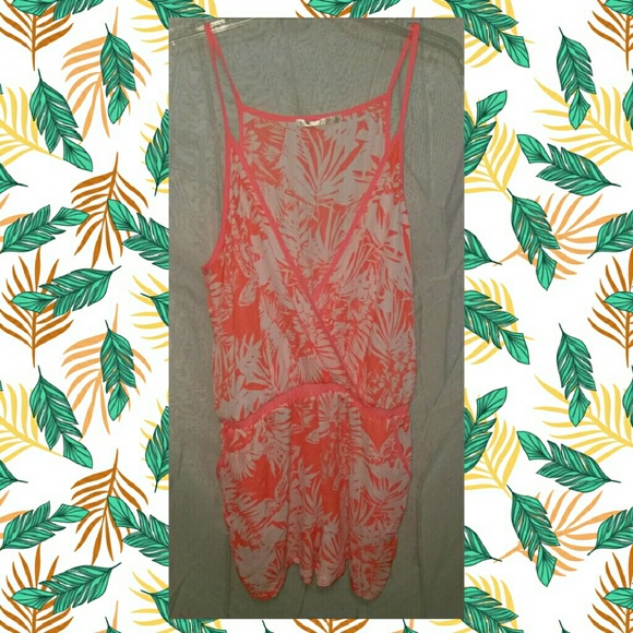 Neon orange romper