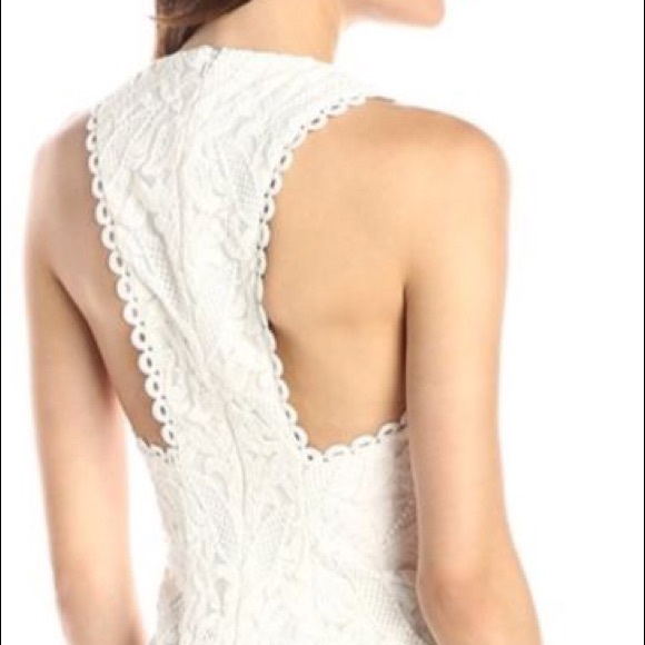 Cynthia Rowley Lace White Dress with Racer Back