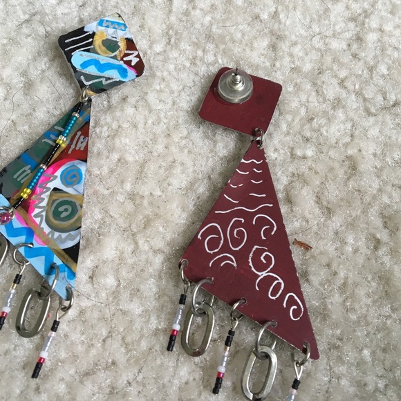 Handmade Tribal Earrings - Picture 2 of 3