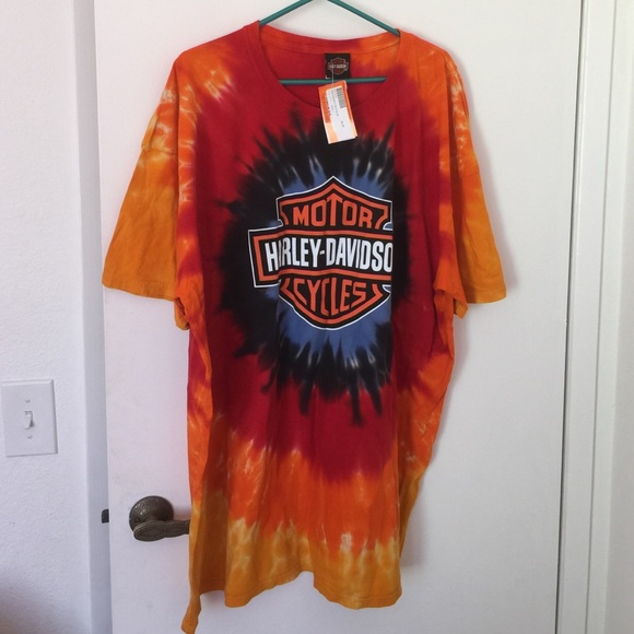NWT Harley Davidson Tie Dye Short Sleeve Shirt. 3x