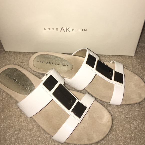 Anne Klein White Sandals