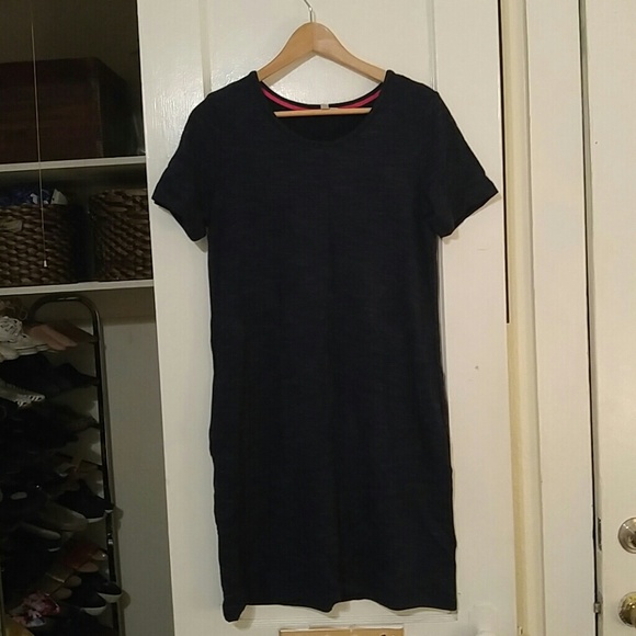 Dark Blue Jersey Knit Dress