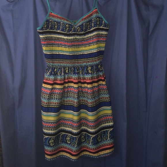Multicolored pattern summer dress
