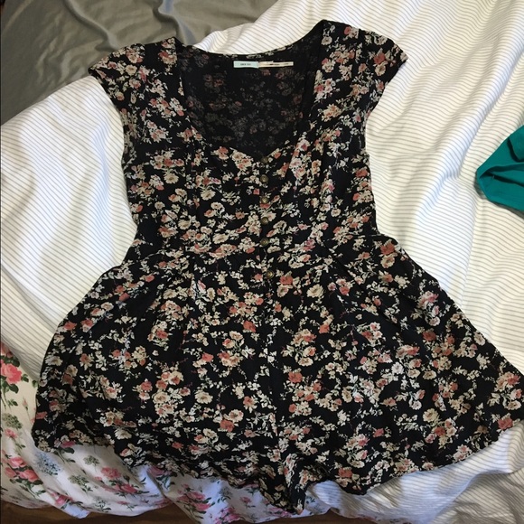 Floral Button up Romper