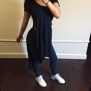 Dark Charcoal Hi Low Tee