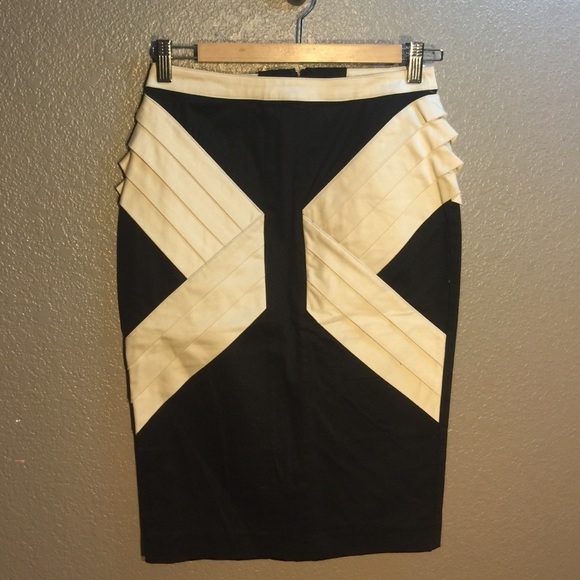 Asos black & beige pencil skirt
