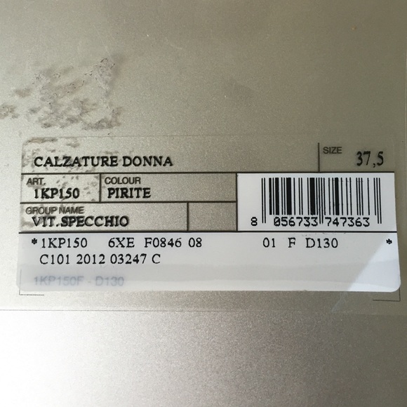 Never worn Prada Metallic Peep toe - 37.5 and box - Picture 4 of 4