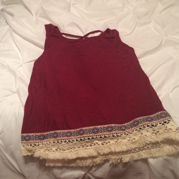 Burgundy PACSUN shirt