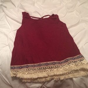 Burgundy PACSUN shirt