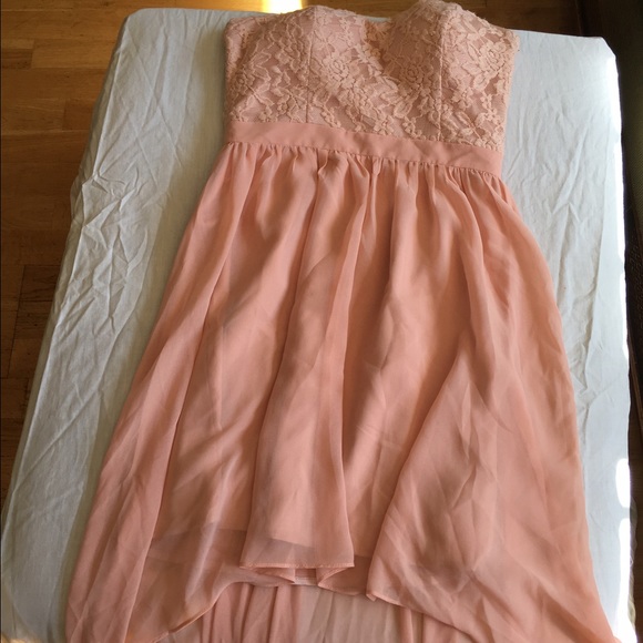 High Low Baby Pink Dress