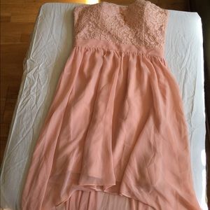 High Low Baby Pink Dress
