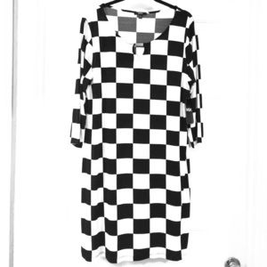 NWT black/white checkered dress