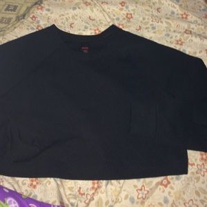 long sleeve cropped sweater shirt