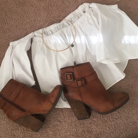 Lucky brand brown booties