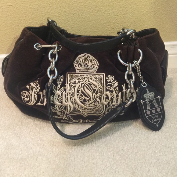 Black Velour Handbag by Juicy Couture