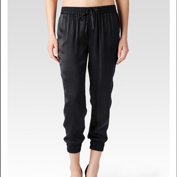 Paige Silk Jadyn Elastic Drawstring Jogger Pants